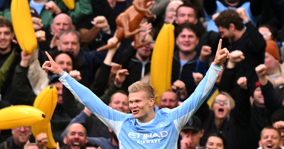 Haaland’s record scoring spree helps Man City to seventh Premier League win