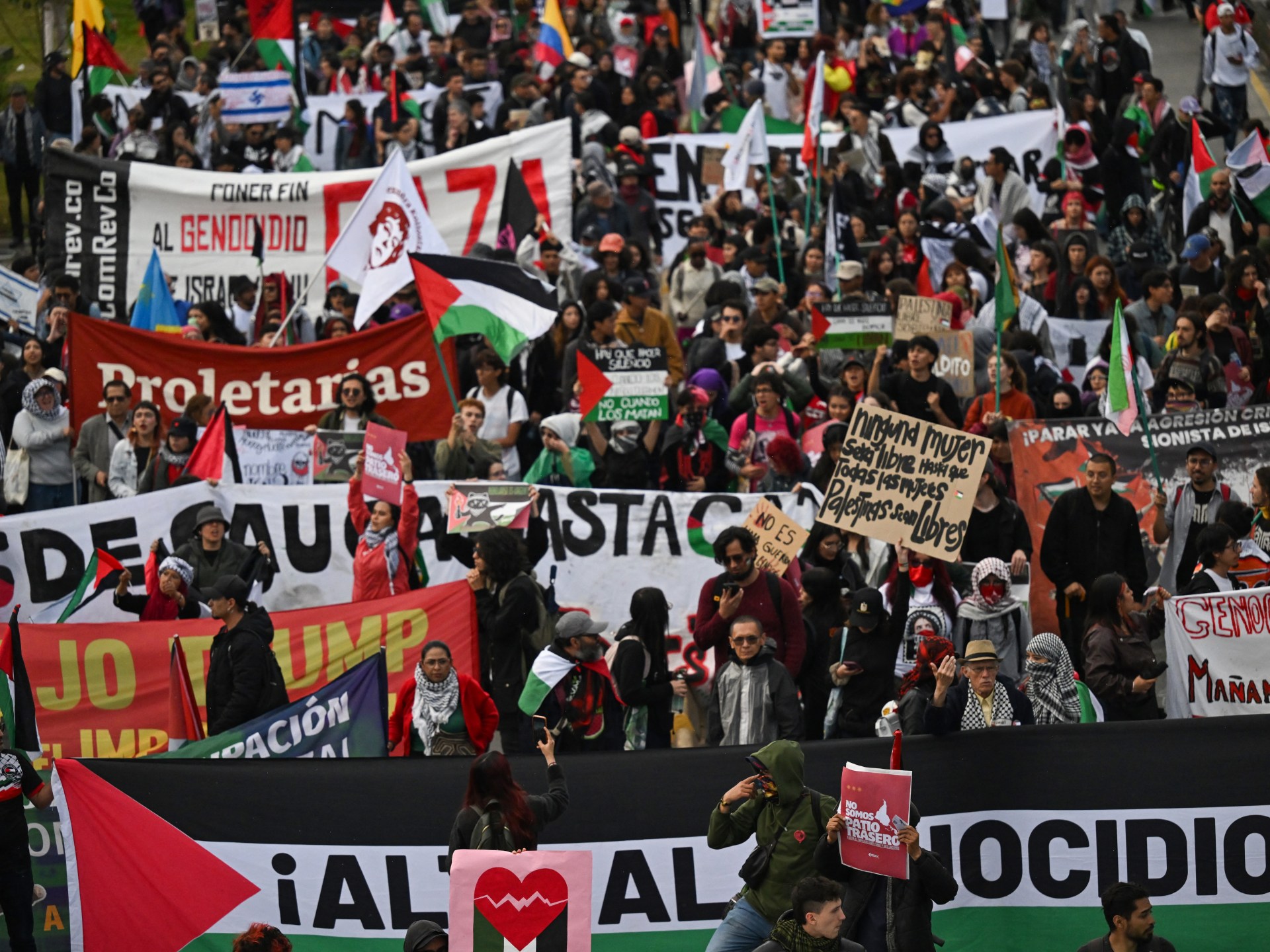 Protesters in Colombia rally against ties with Israel