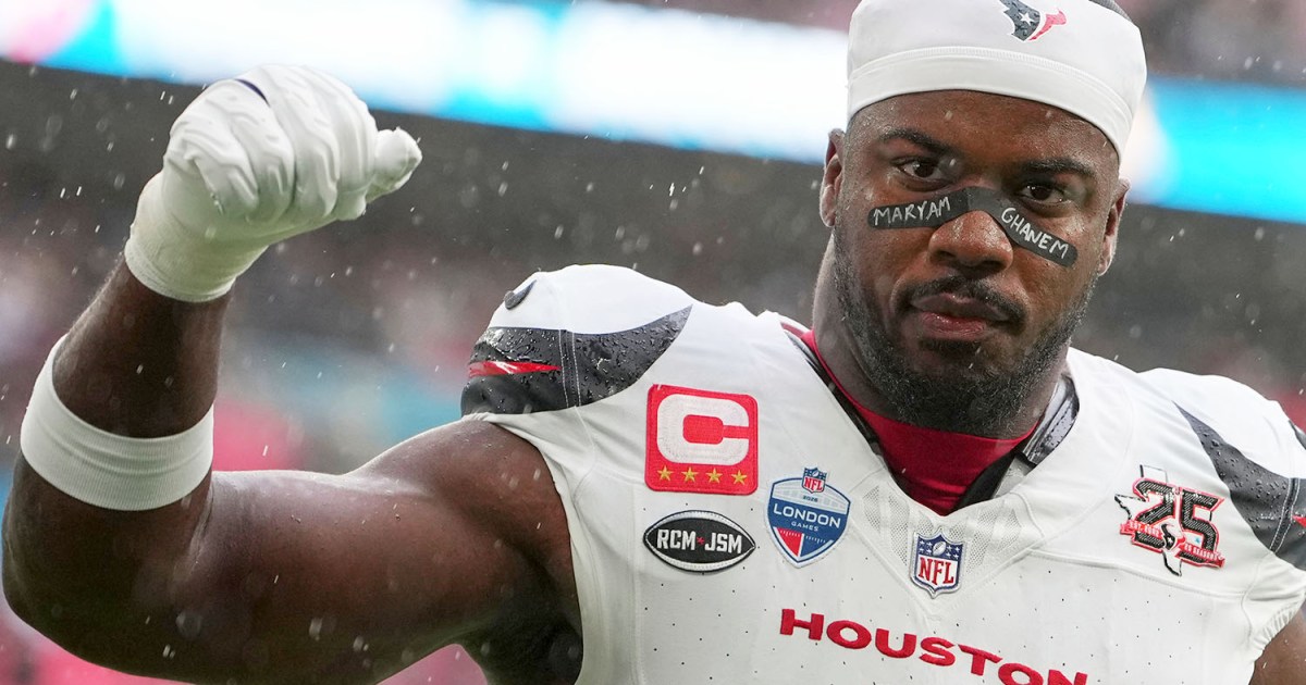 NFL’s Azeez Al-Shaair honours Palestinian children for fifth straight week