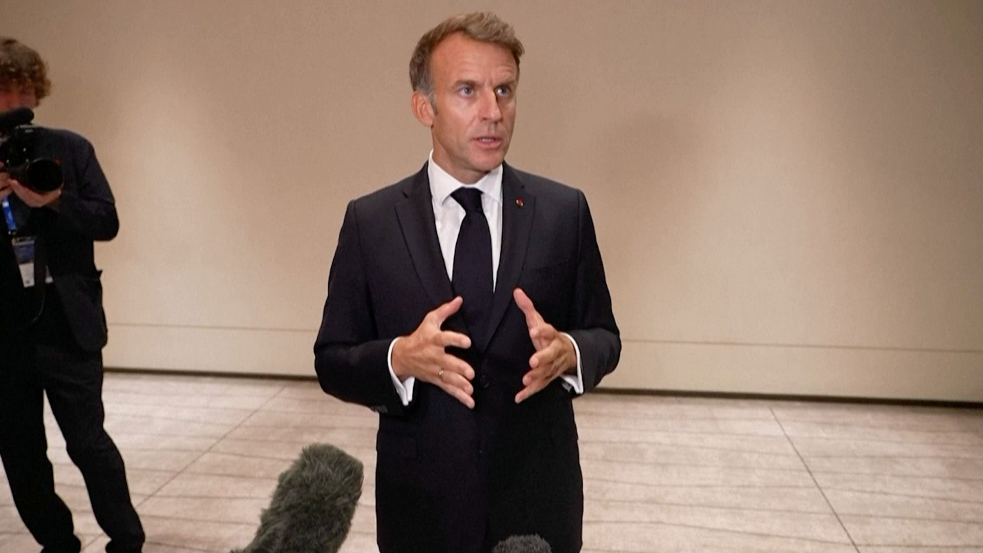 Macron says Trump spread rumours about protests