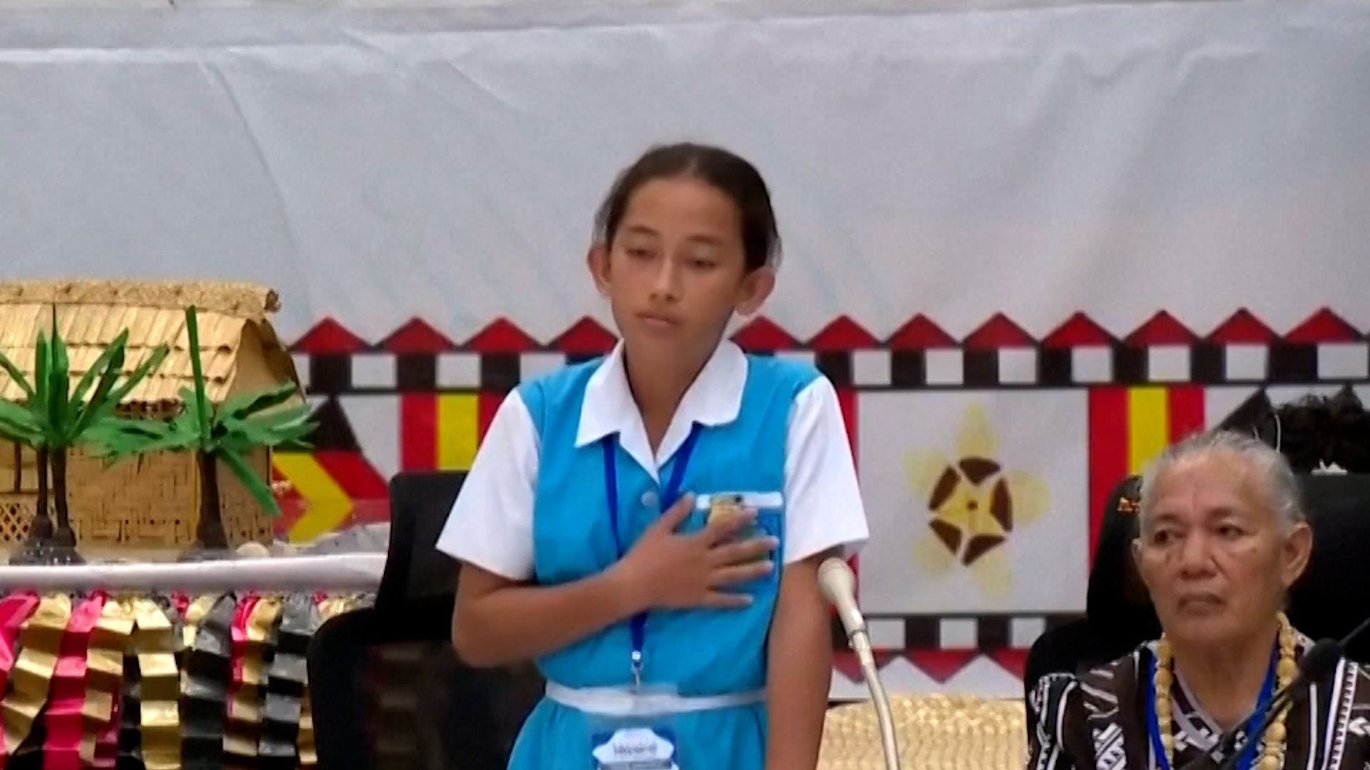 Girl pleads for world leaders to save her country from climate change