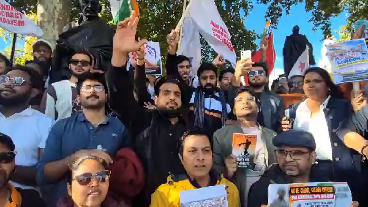 Indian YouTuber Dhruv Rathee leads anti-BJP protest in London