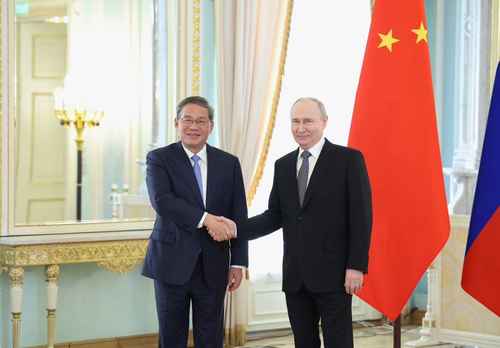 Chinese Premier Li Qiang meets with Russian President Vladimir Putin